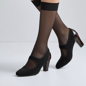 Vaneli Black Suede Mary Jane Pumps